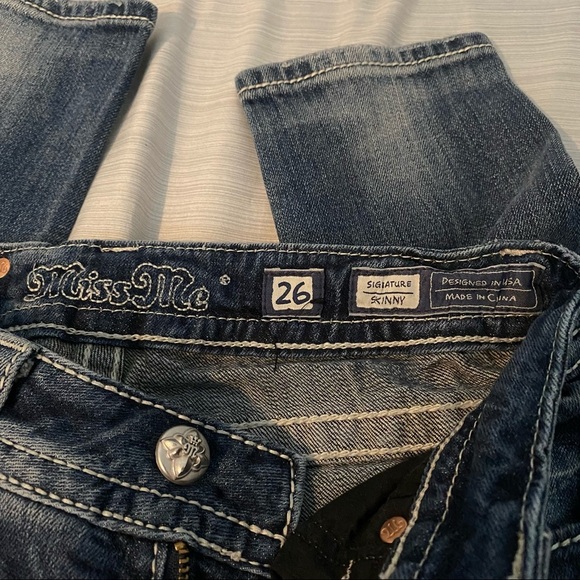 MISS ME Embellished Skinny Jeans Size 26 - Picture 3 of 8